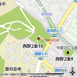 上手稲神社周辺の地図