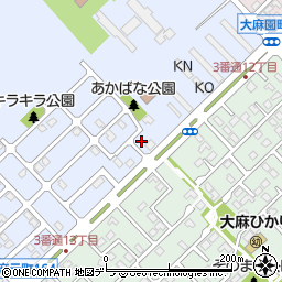 北海道江別市大麻元町158-10周辺の地図
