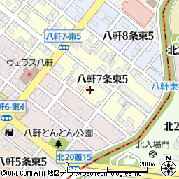 北海道札幌市西区八軒７条東5丁目2-9周辺の地図