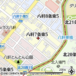 北海道札幌市西区八軒７条東5丁目2-15周辺の地図