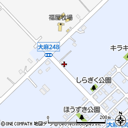 北海道江別市大麻元町166-1周辺の地図