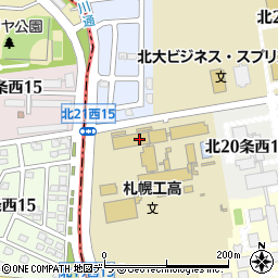 北海道札幌工業高等学校周辺の地図
