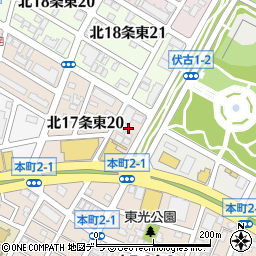 株式会社空研　札幌営業所周辺の地図