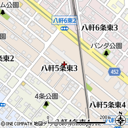 北海道札幌市西区八軒５条東周辺の地図