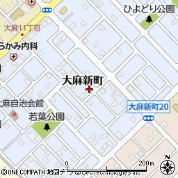 北海道江別市大麻新町22-25周辺の地図