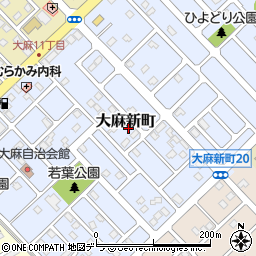 北海道江別市大麻新町22-75周辺の地図