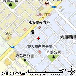 北海道江別市大麻新町6-2周辺の地図