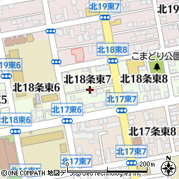 北海道札幌市東区北１８条東7丁目周辺の地図