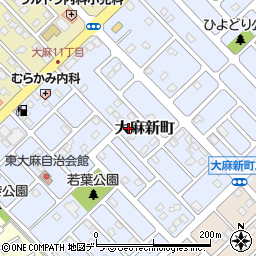 北海道江別市大麻新町22-19周辺の地図