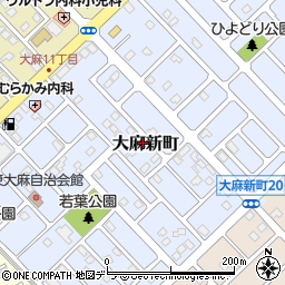 北海道江別市大麻新町22-71周辺の地図