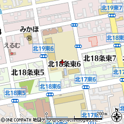 北海道札幌市東区北１８条東6丁目周辺の地図