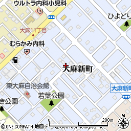 北海道江別市大麻新町22-18周辺の地図