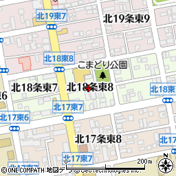 北海道札幌市東区北１８条東8丁目周辺の地図