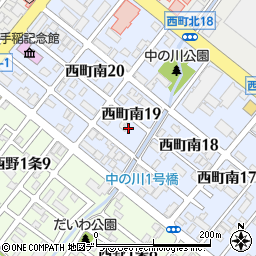 北海道札幌市西区西町南19丁目周辺の地図
