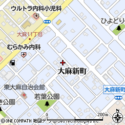 北海道江別市大麻新町22-61周辺の地図