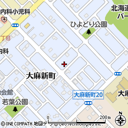 北海道江別市大麻新町25-20周辺の地図