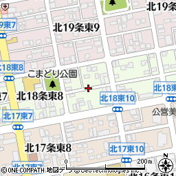 北海道札幌市東区北１８条東9丁目周辺の地図