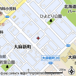 北海道江別市大麻新町25-19周辺の地図