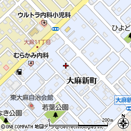 北海道江別市大麻新町22-52周辺の地図