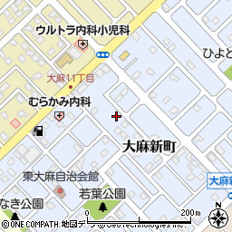 北海道江別市大麻新町22-53周辺の地図