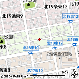 北海道札幌市東区北１８条東10丁目周辺の地図