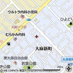 北海道江別市大麻新町22-50周辺の地図