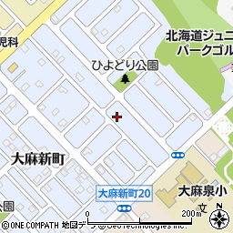 北海道江別市大麻新町25-7周辺の地図