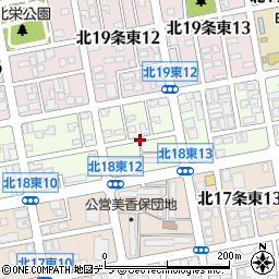 北海道札幌市東区北１８条東12丁目周辺の地図