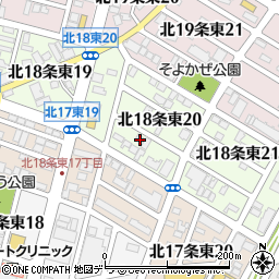 北海道札幌市東区北１８条東20丁目周辺の地図