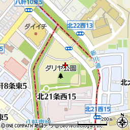 北海道札幌市中央区北２２条西周辺の地図