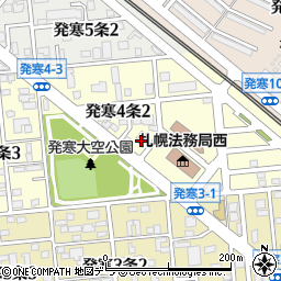 セブンイレブン札幌発寒４条店周辺の地図