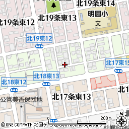 北海道札幌市東区北１８条東13丁目周辺の地図