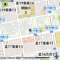 北海道札幌市東区北１８条東14丁目周辺の地図