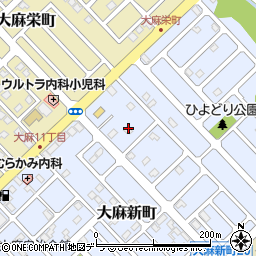 北海道江別市大麻新町24-23周辺の地図