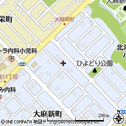 北海道江別市大麻新町24-50周辺の地図