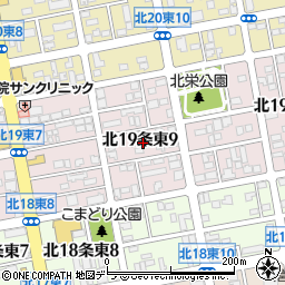 北海道札幌市東区北１９条東9丁目3周辺の地図