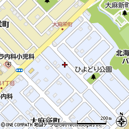 北海道江別市大麻新町33周辺の地図