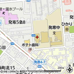 札幌市役所　子ども未来局子ども育成部発寒児童会館周辺の地図