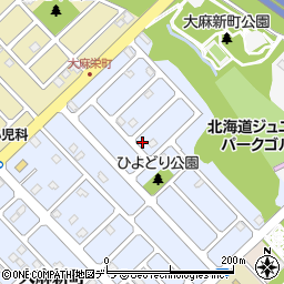 北海道江別市大麻新町38-1周辺の地図