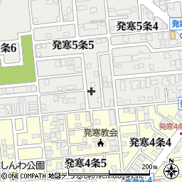 北海道札幌市西区発寒５条5丁目2周辺の地図