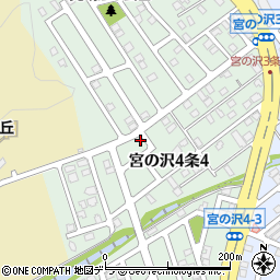 北海道札幌市西区宮の沢４条周辺の地図