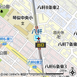 八軒駅周辺の地図