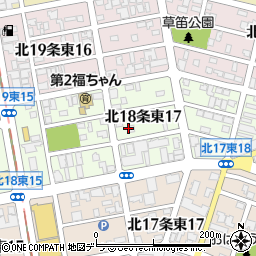 北海道札幌市東区北１８条東周辺の地図