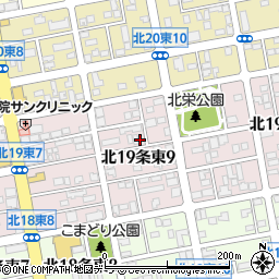 北海道札幌市東区北１９条東9丁目周辺の地図