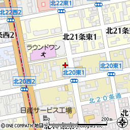 いちたかガスワン　札幌支店　北営業所周辺の地図