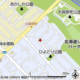 北海道江別市大麻新町37-1周辺の地図