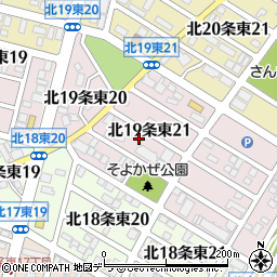 北海道札幌市東区北１９条東21丁目周辺の地図