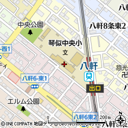 札幌市立琴似中央小学校周辺の地図