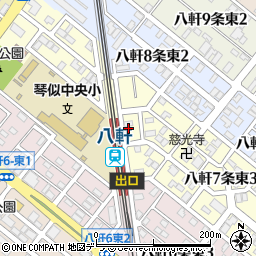北海道札幌市西区八軒７条東2丁目2周辺の地図