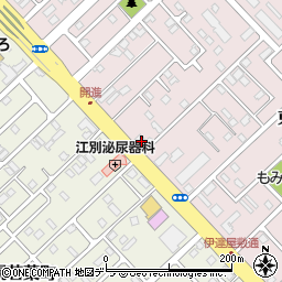 北海道ブレイス株式会社　江別営業所周辺の地図